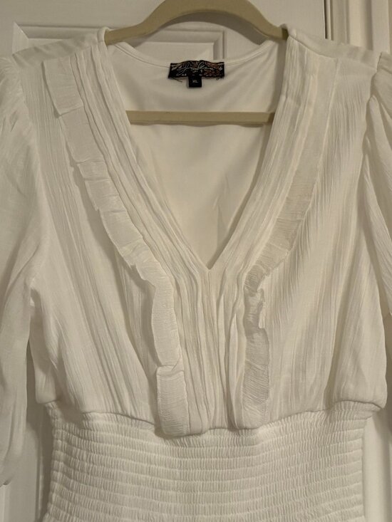 J. Gee White Feminine Dress Size XL - Picture 2 of 6